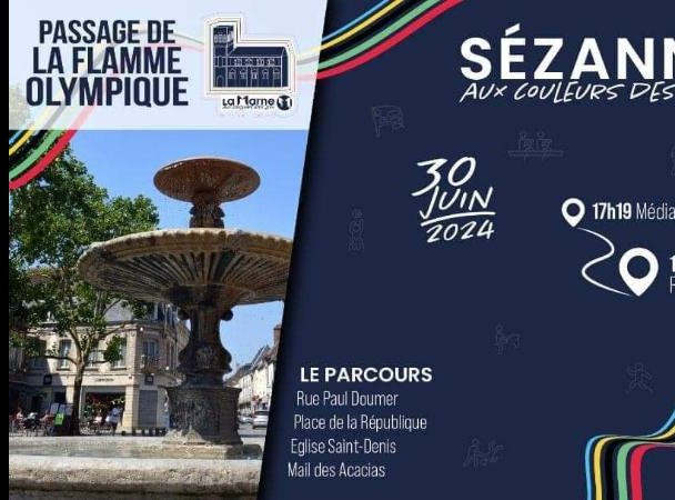 PASSAGE FLAMME OLYMPIQUE SEZANNE - 30 JUIN 2024