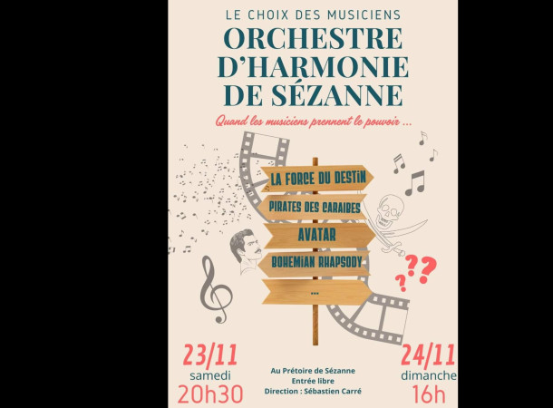 ORCHESTRE D'HARMONIE SEZANNE WEEK END DU 23-24 NOVEMBRE 2024